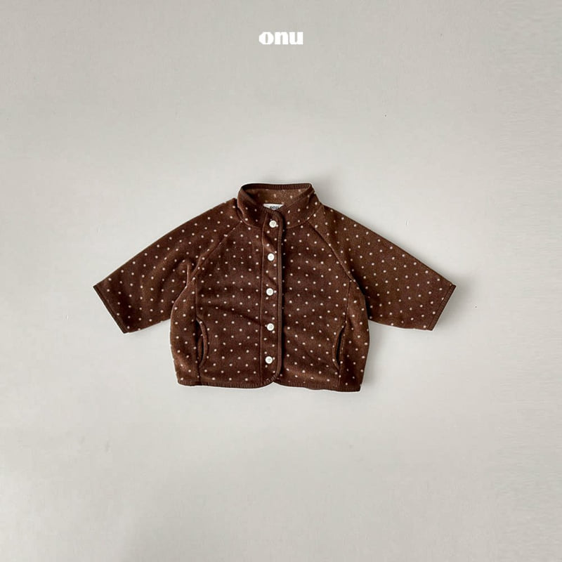 Onu - Korean Children Fashion - #prettylittlegirls - Dot Fleece Jacket - 4