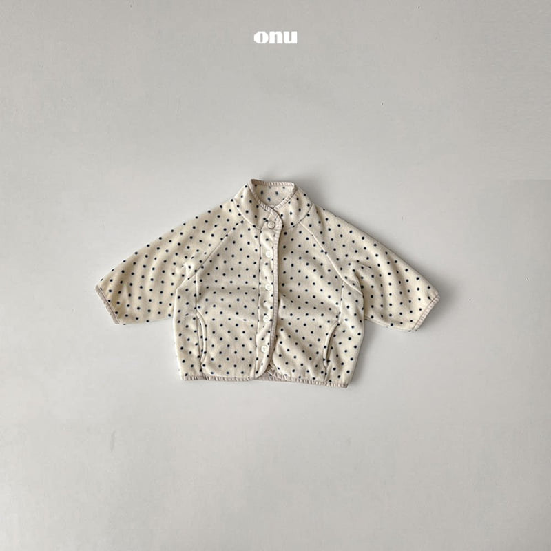 Onu - Korean Children Fashion - #childofig - Dot Fleece Jacket - 5