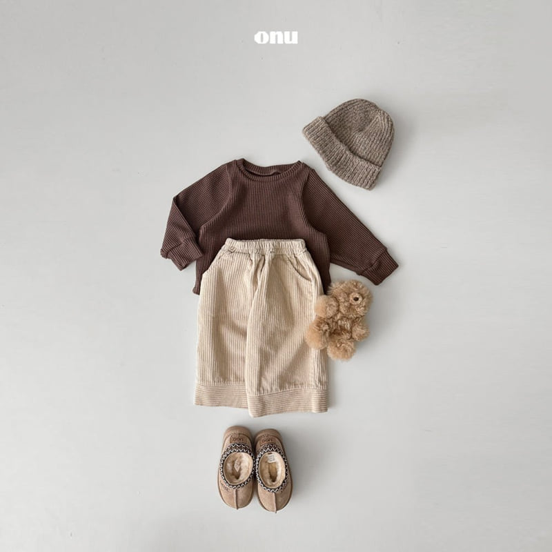Onu - Korean Children Fashion - #childofig - Fleece Waffle Tee - 10