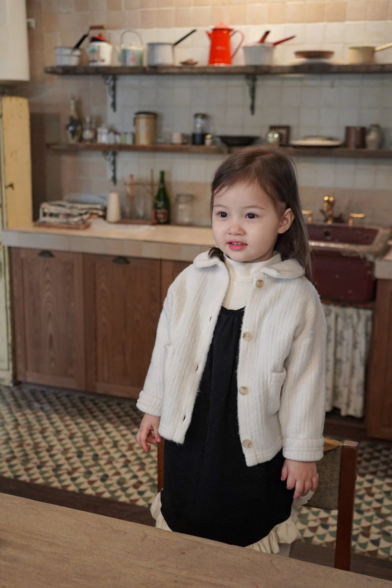 Onu - Korean Children Fashion - #childrensboutique - Fleece Frill One-piece - 10