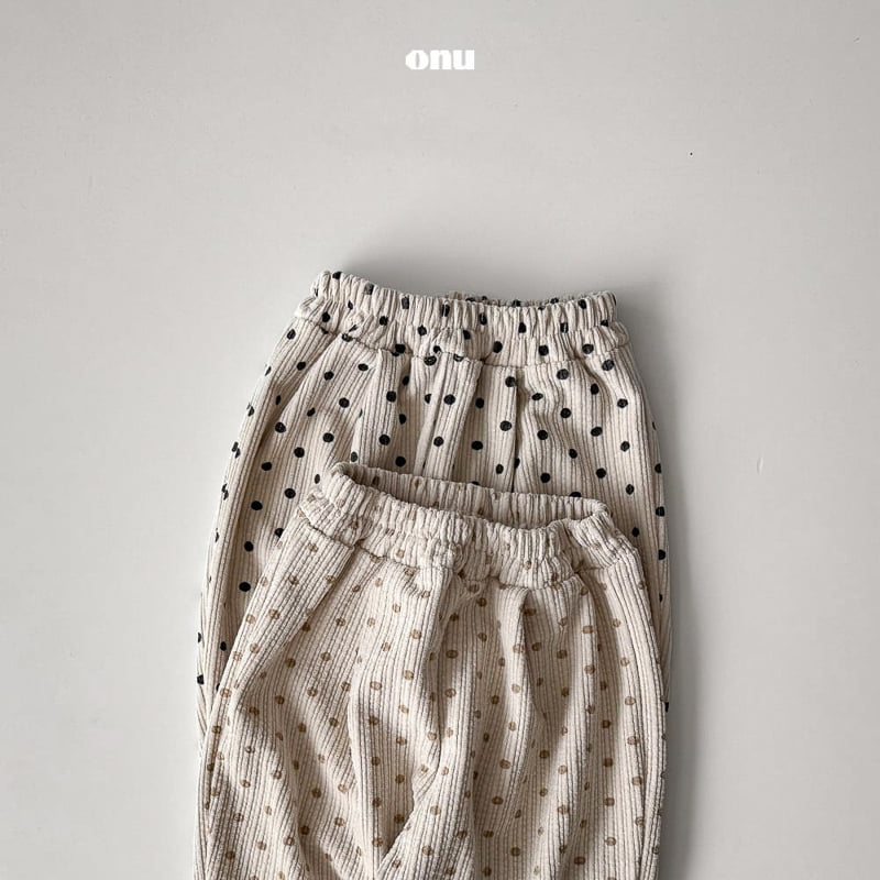 Onu - Korean Children Fashion - #designkidswear - Dot Corduroy Pants - 6