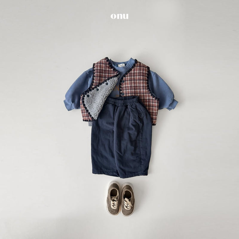 Onu - Korean Children Fashion - #designkidswear - Check Fleece Vest - 7