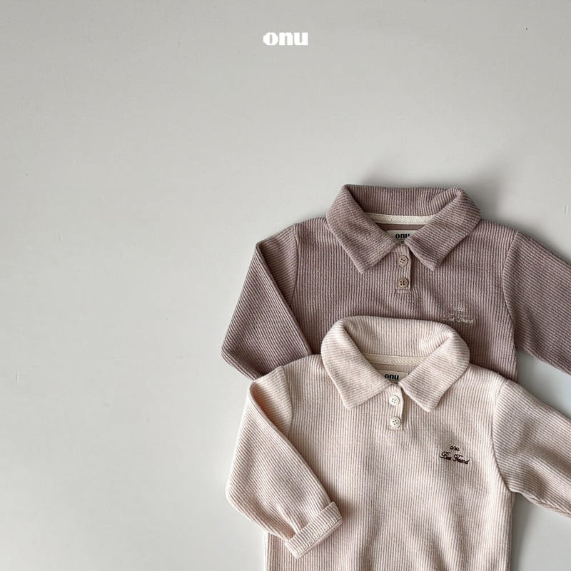 Onu - Korean Children Fashion - #designkidswear - Button Collar Tee - 6