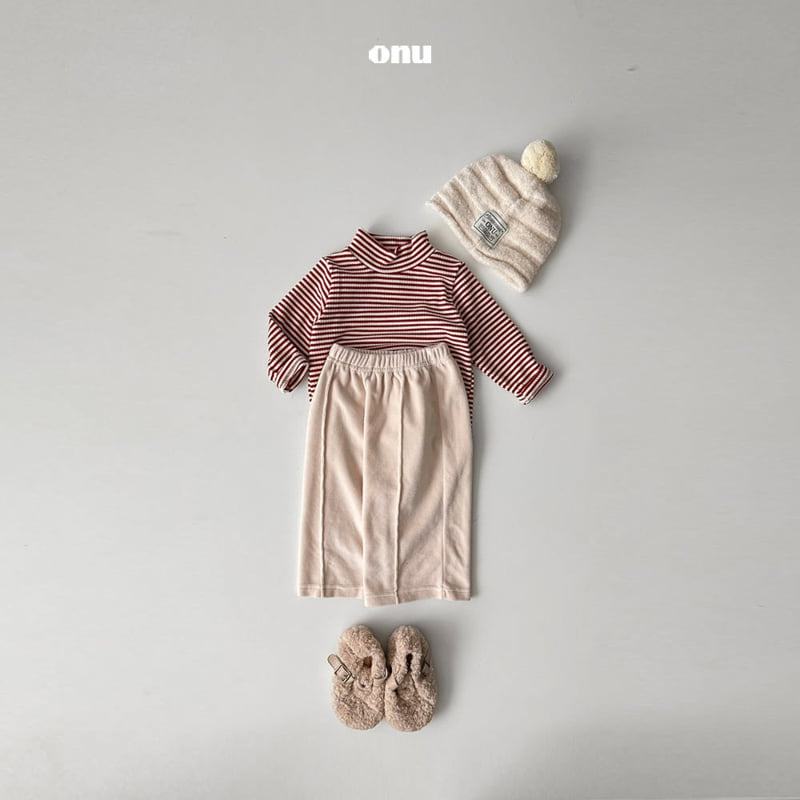 Onu - Korean Children Fashion - #discoveringself - Striped Half Turtleneck Tee - 9