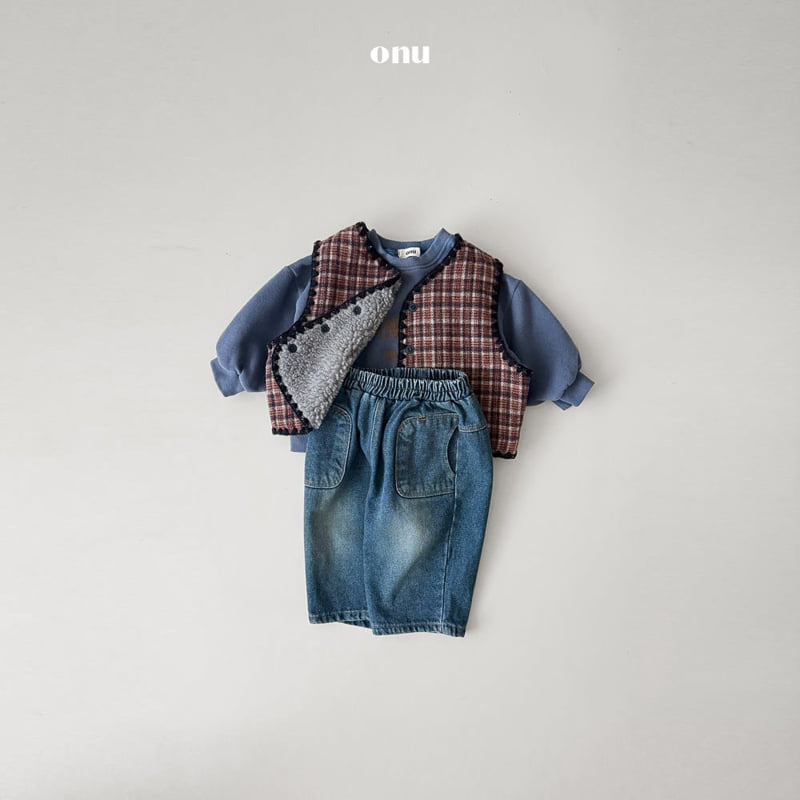 Onu - Korean Children Fashion - #discoveringself - Check Fleece Vest - 8