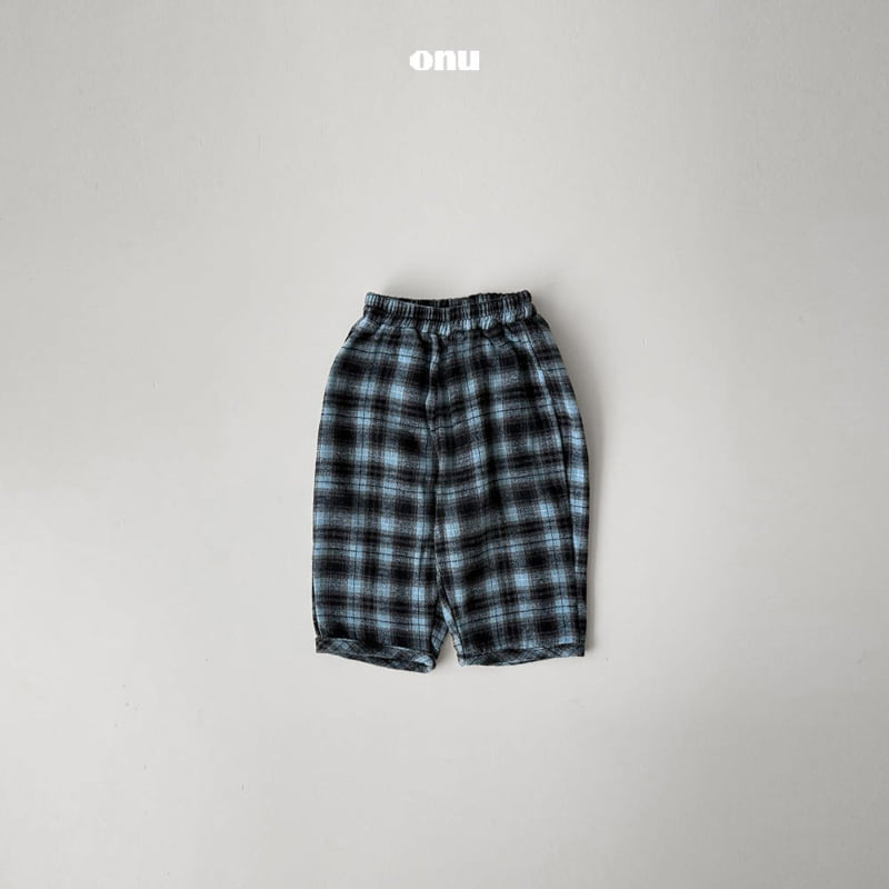 Onu - Korean Children Fashion - #discoveringself - Check Fleece Pants - 4