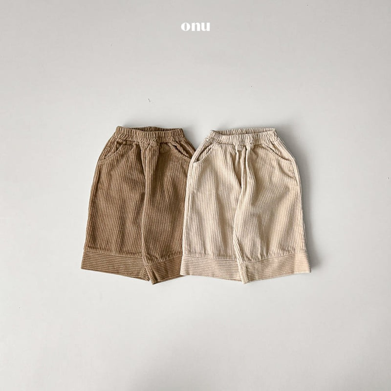 Onu - Korean Children Fashion - #fashionkids - Corduroy Line Pants