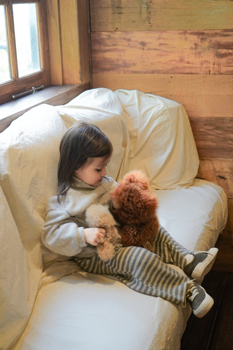 Onu - Korean Children Fashion - #kidsshorts - Fleece Turtleneck Long Tee - 12