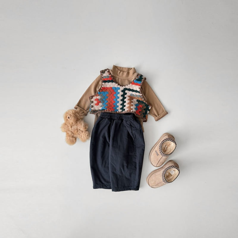 Onu - Korean Children Fashion - #kidsshorts - Peach Cotton Pants - 9