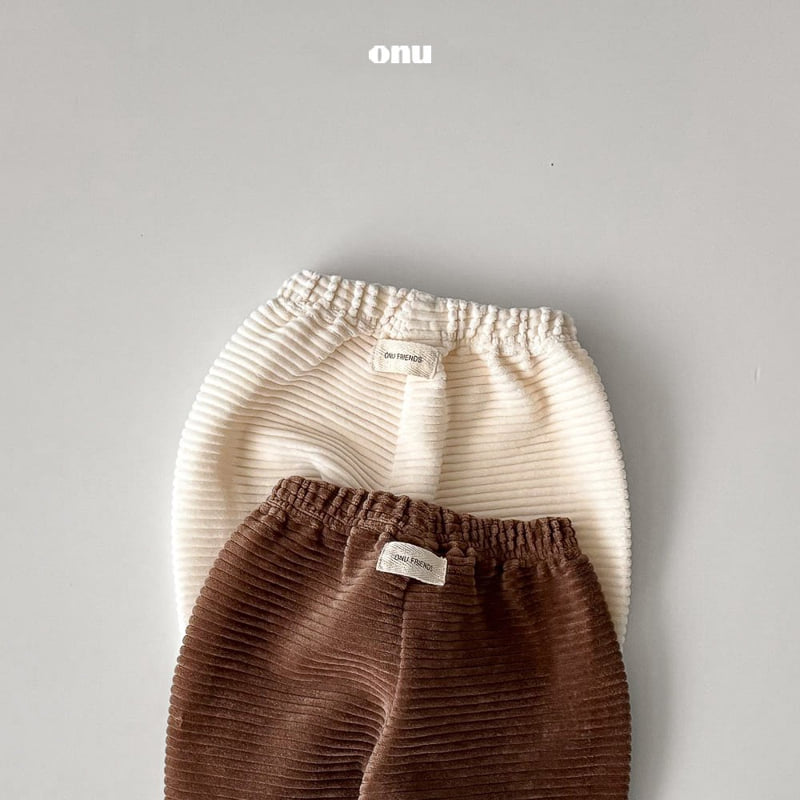 Onu - Korean Children Fashion - #kidsshorts - Thick Ribbed Pants - 6