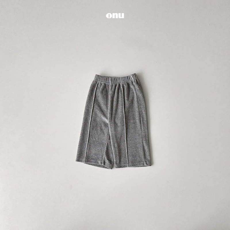 Onu - Korean Children Fashion - #kidsshorts - Velour Pintuck Pants - 3
