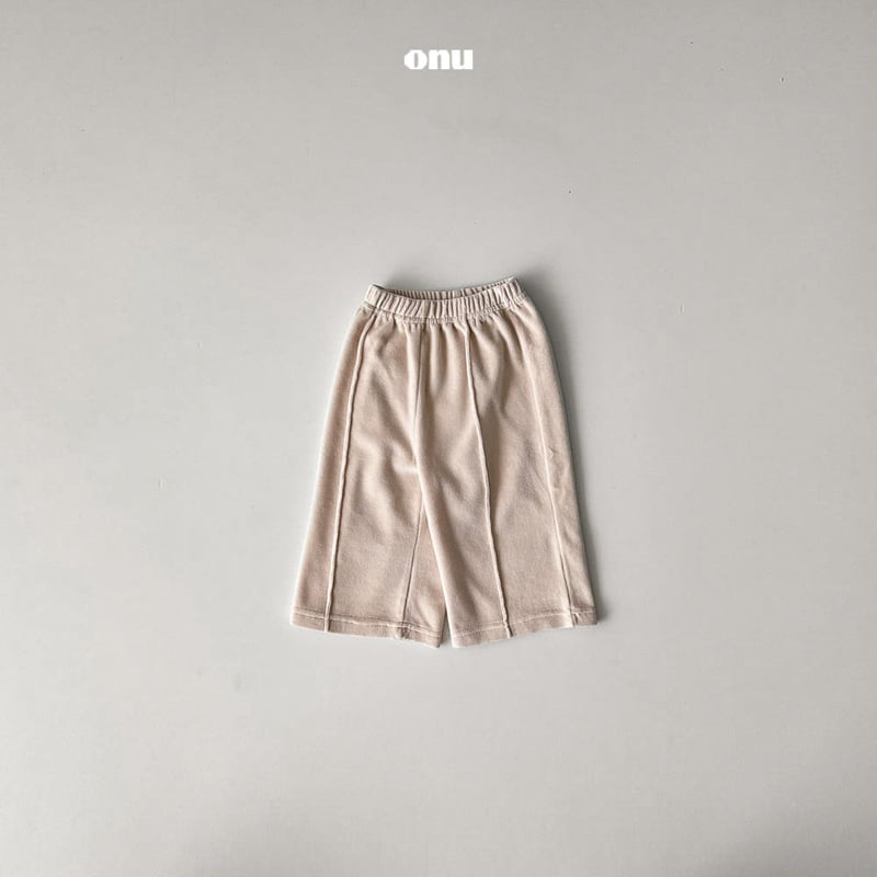 Onu - Korean Children Fashion - #kidsshorts - Velour Pintuck Pants - 4
