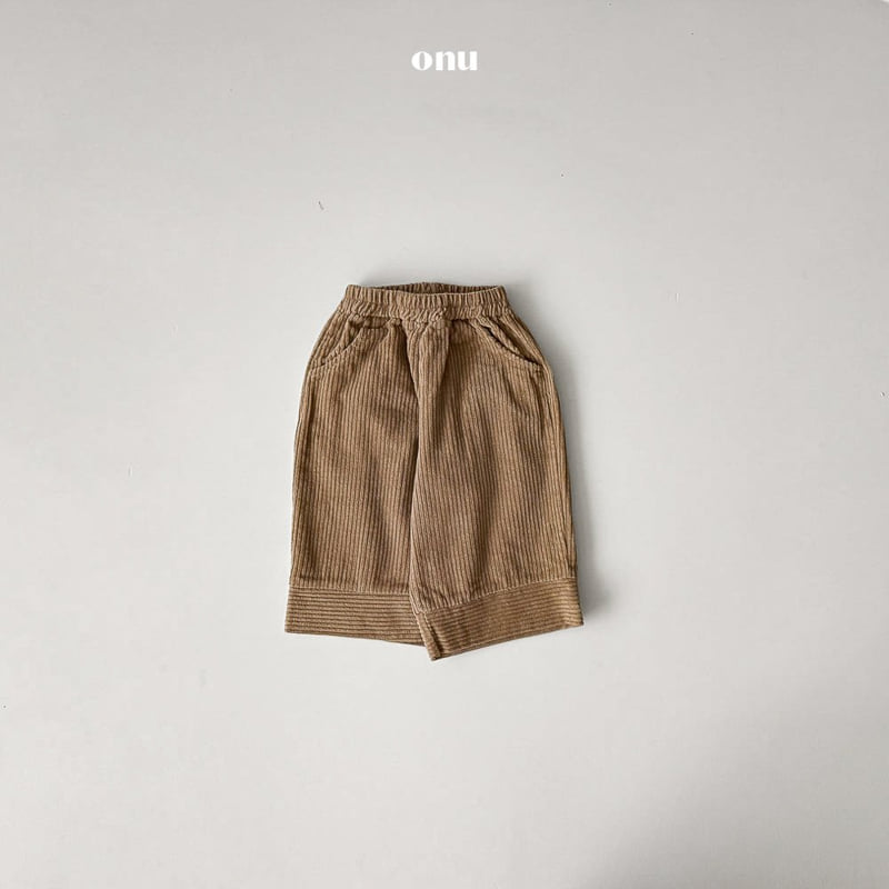 Onu - Korean Children Fashion - #kidsstore - Corduroy Line Pants - 3