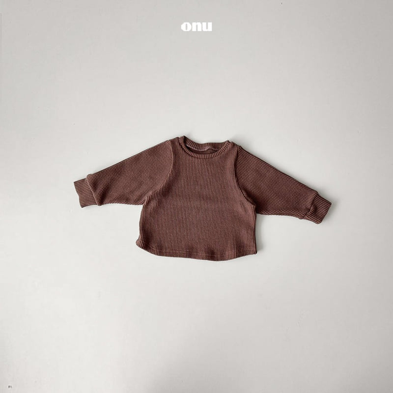 Onu - Korean Children Fashion - #kidsstore - Fleece Waffle Tee - 3