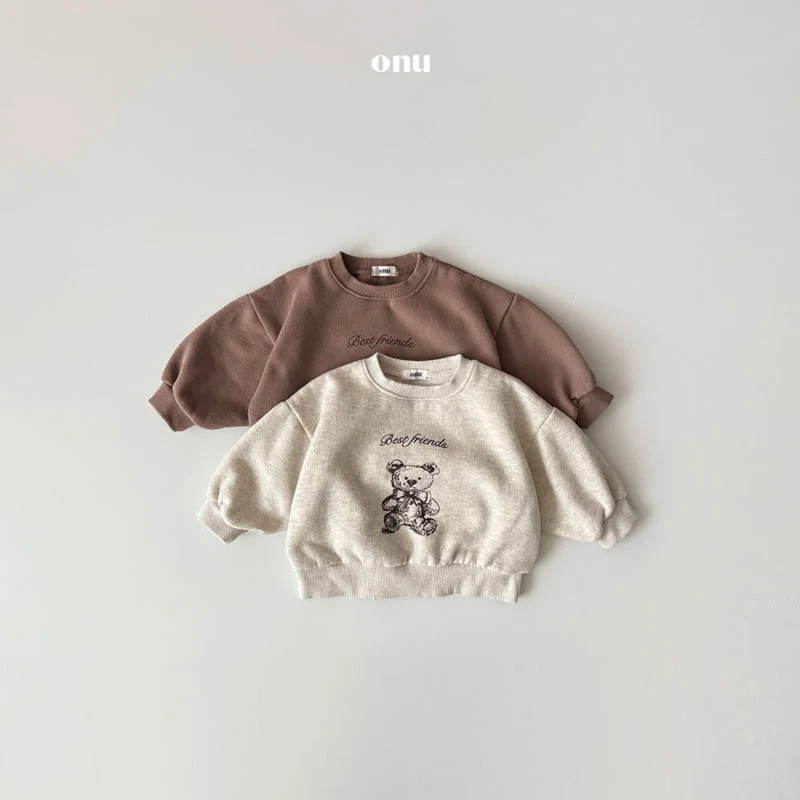 Onu - Korean Children Fashion - #kidsstore - Twin Bear Sweatshirt