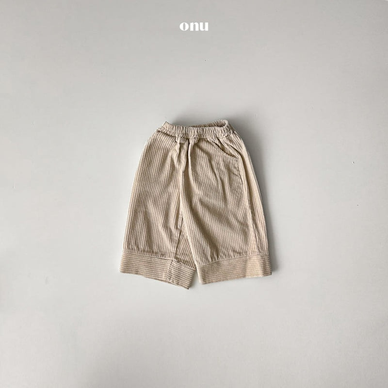 Onu - Korean Children Fashion - #kidsstore - Corduroy Line Pants - 4