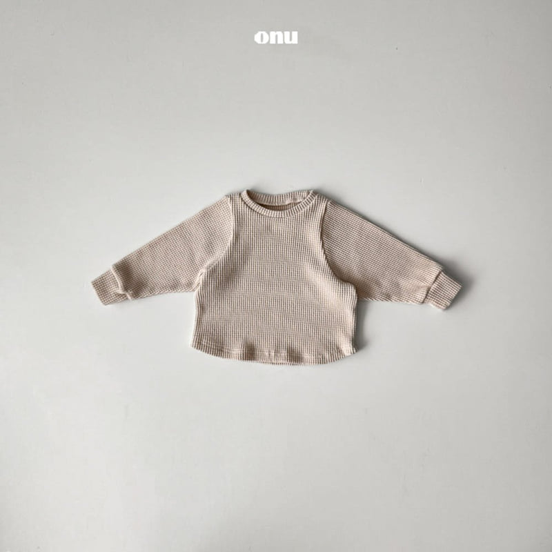 Onu - Korean Children Fashion - #kidsstore - Fleece Waffle Tee - 4