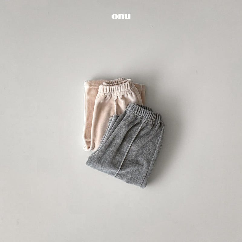 Onu - Korean Children Fashion - #littlefashionista - Velour Pintuck Pants - 7