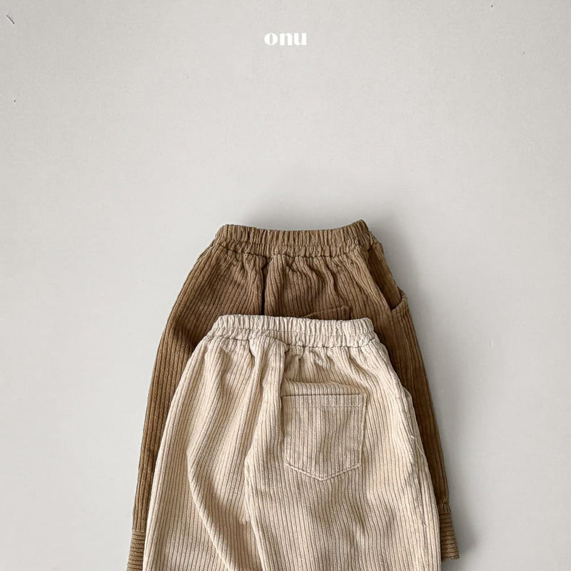Onu - Korean Children Fashion - #littlefashionista - Corduroy Line Pants - 6