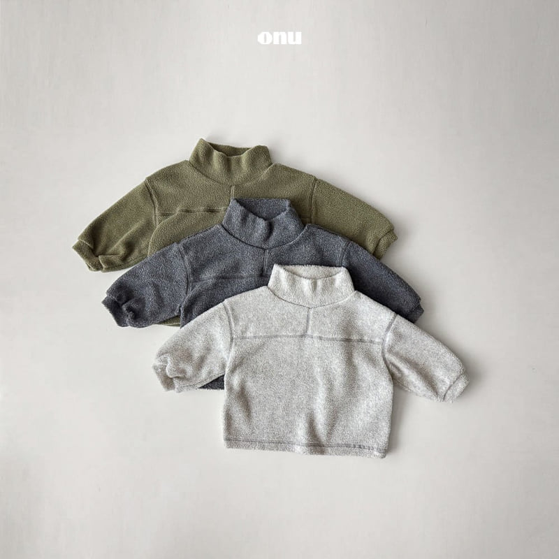 Onu - Korean Children Fashion - #magicofchildhood - Fleece Turtleneck Long Tee