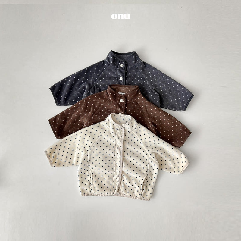 Onu - Korean Children Fashion - #magicofchildhood - Dot Fleece Jacket