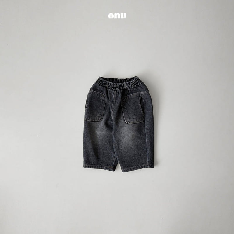 Onu - Korean Children Fashion - #minifashionista - Pocket Denim Pants - 3