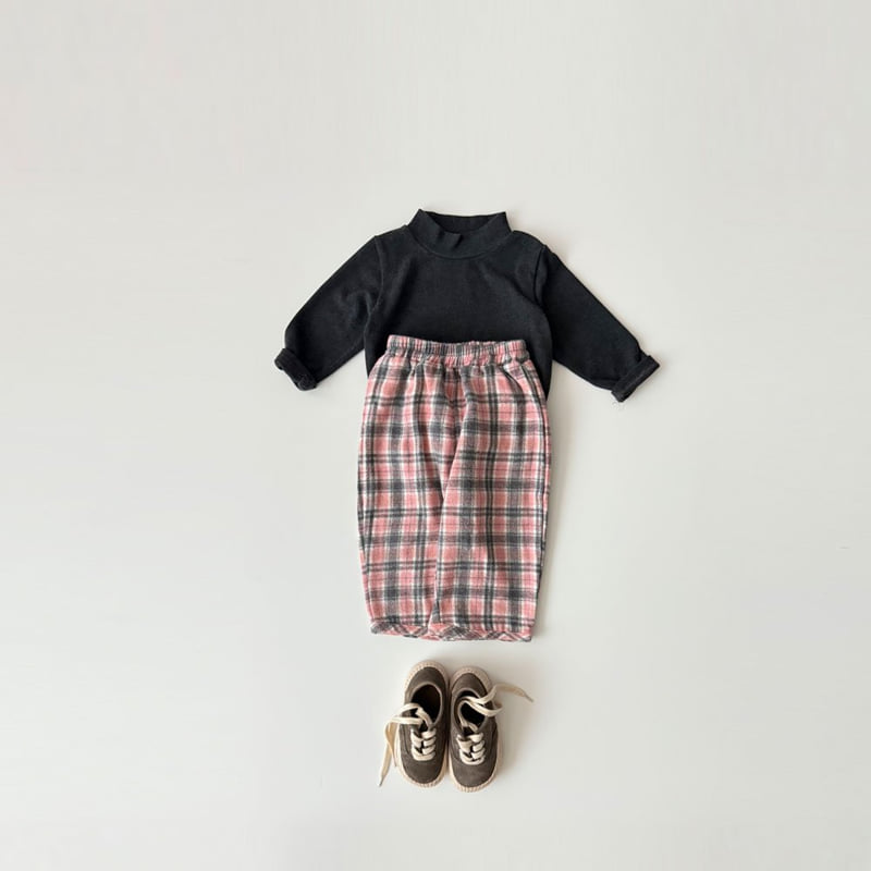 Onu - Korean Children Fashion - #minifashionista - Check Fleece Pants - 11