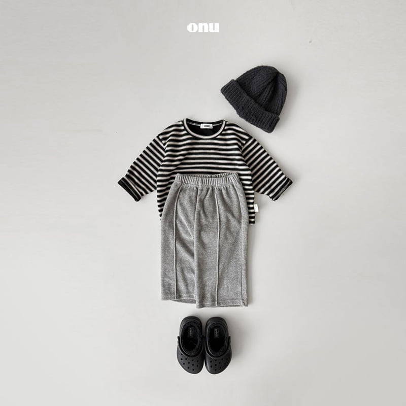 Onu - Korean Children Fashion - #minifashionista - Velour Pintuck Pants - 9