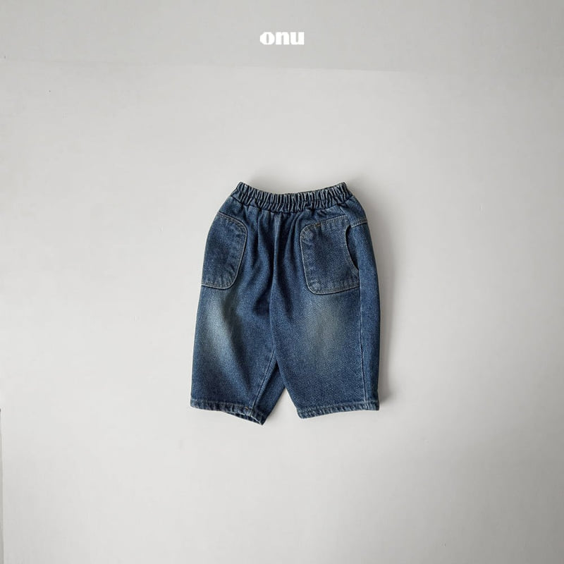 Onu - Korean Children Fashion - #minifashionista - Pocket Denim Pants - 4