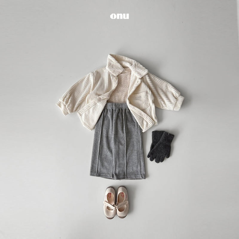Onu - Korean Children Fashion - #prettylittlegirls - Velour Pintuck Pants - 10