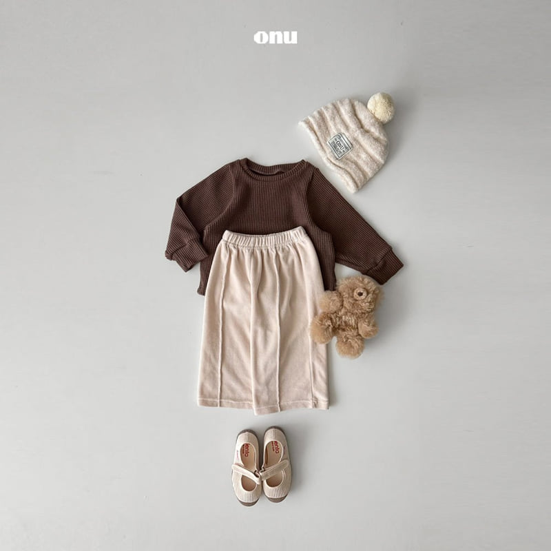 Onu - Korean Children Fashion - #prettylittlegirls - Fleece Waffle Tee - 9