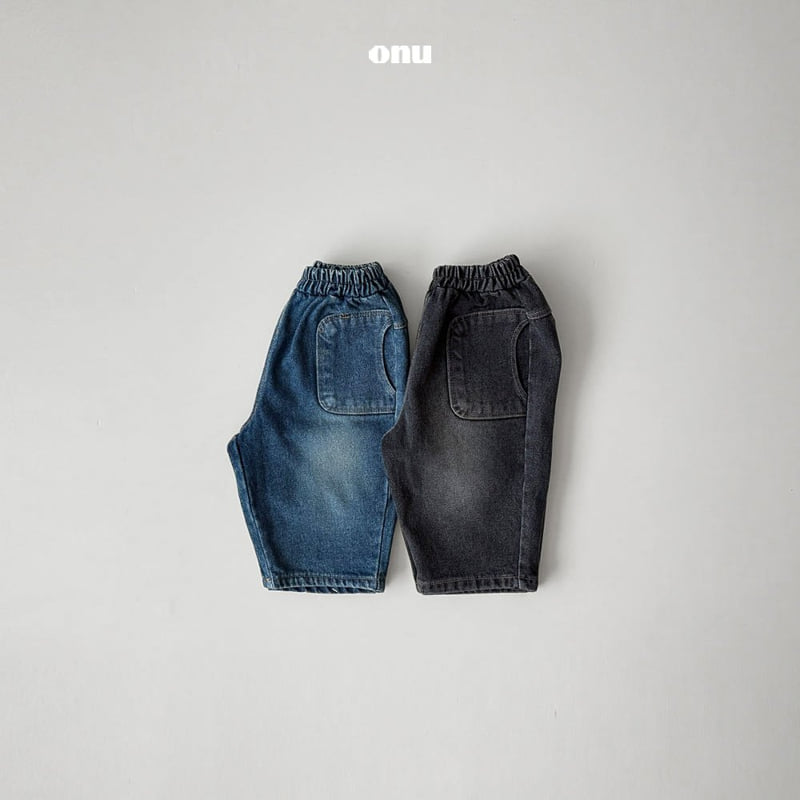 Onu - Korean Children Fashion - #todddlerfashion - Pocket Denim Pants - 5