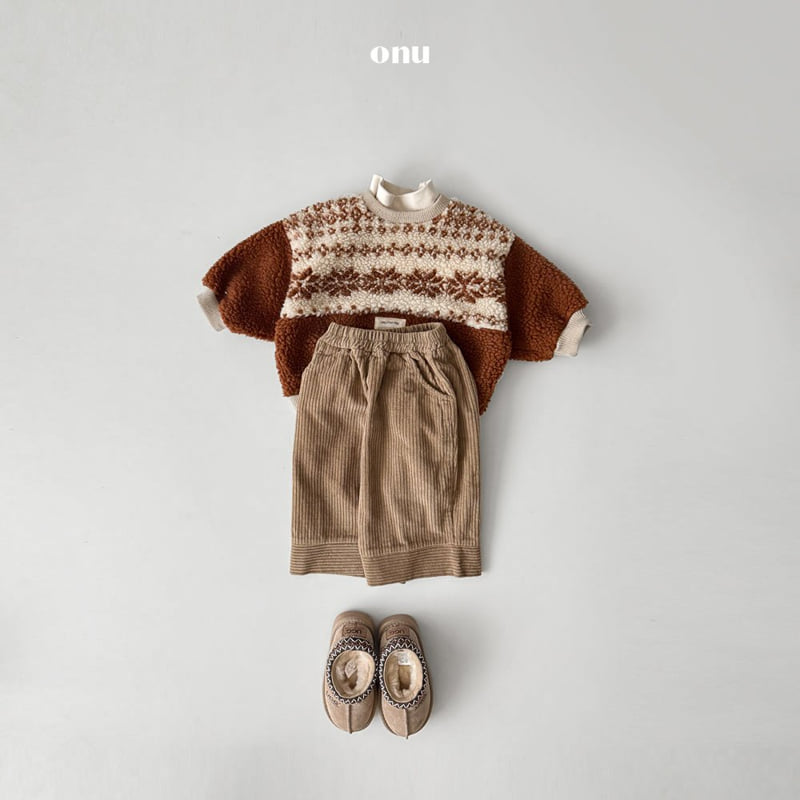 Onu - Korean Children Fashion - #todddlerfashion - Corduroy Line Pants - 10