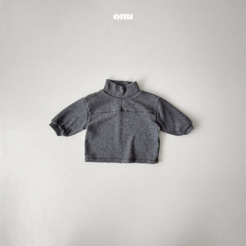 Onu - Korean Children Fashion - #toddlerclothing - Fleece Turtleneck Long Tee - 5
