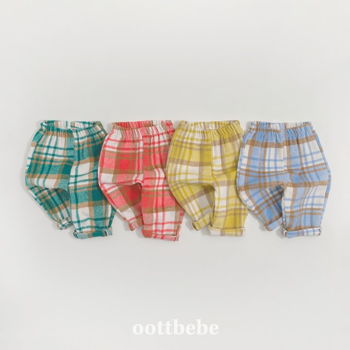 Oott Bebe - Korean Baby Fashion - #babyboutique - Wafer Check Pants