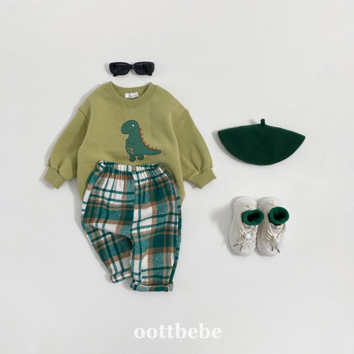 Oott Bebe - Korean Baby Fashion - #babyboutique - Wafer Check Pants - 2