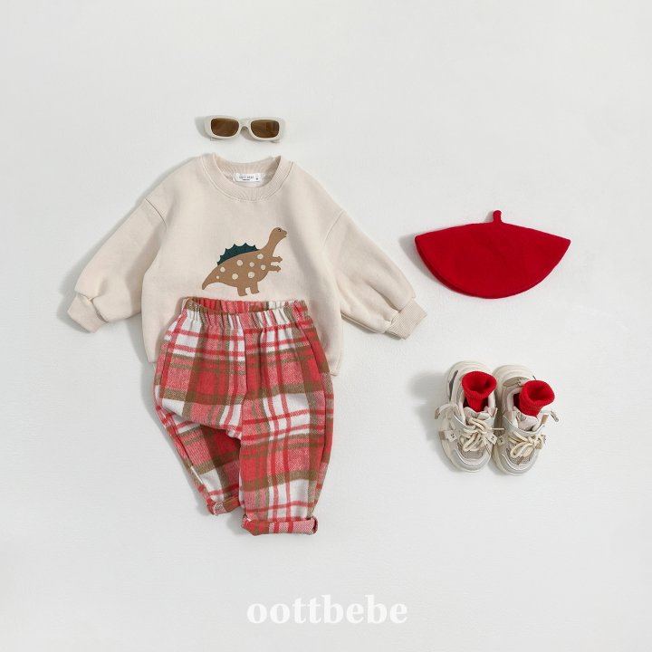 Oott Bebe - Korean Baby Fashion - #babyboutiqueclothing - Wafer Check Pants - 3
