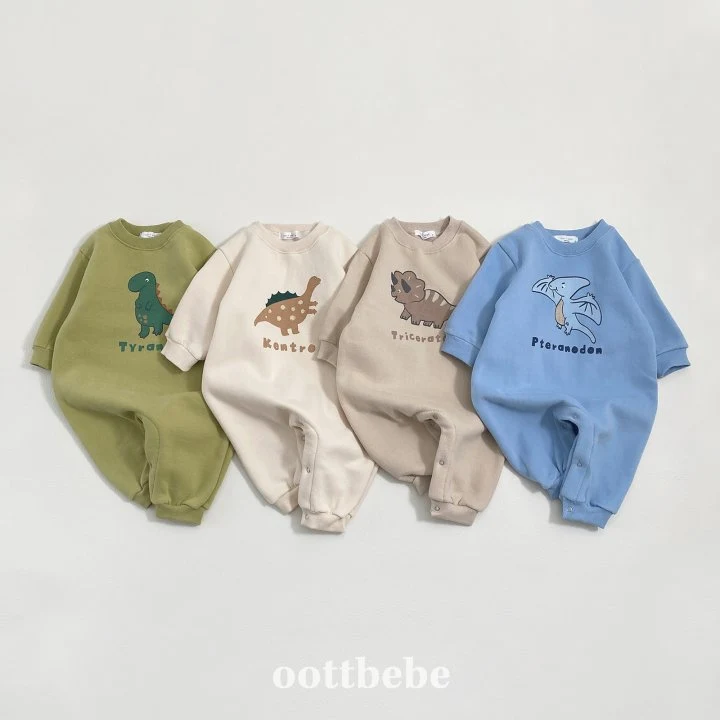 Oott Bebe - Korean Baby Fashion - #babyclothing - Dino Jumpsuit