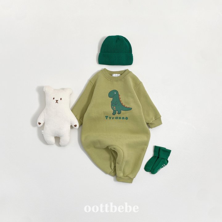 Oott Bebe - Korean Baby Fashion - #babyfashion - Dino Jumpsuit - 2
