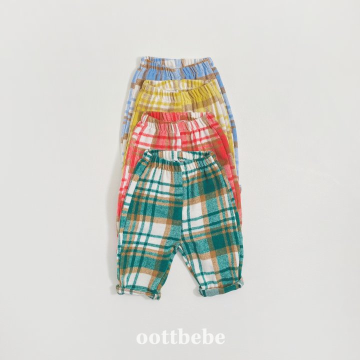 Oott Bebe - Korean Baby Fashion - #babyfever - Wafer Check Pants - 6