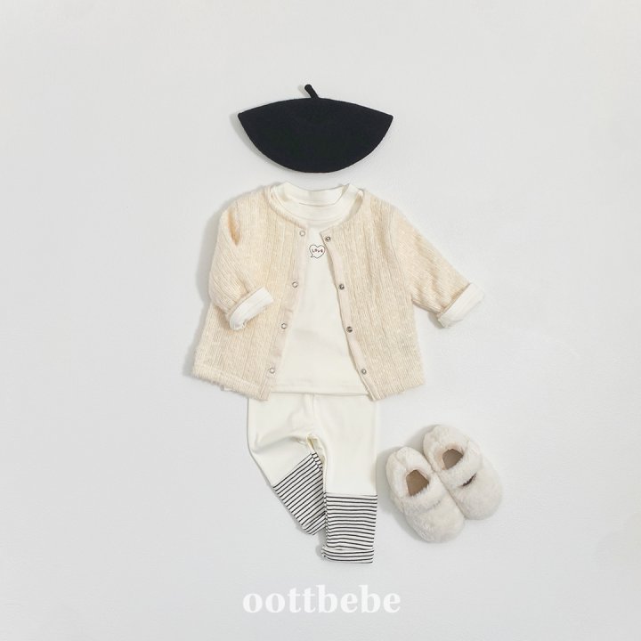 Oott Bebe - Korean Baby Fashion - #babyfever - Hazelnut Cardigan - 2