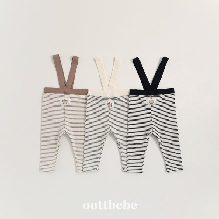 Oott Bebe - Korean Baby Fashion - #babygirlfashion - Winter Suspender Leggings (Bebe) - 6