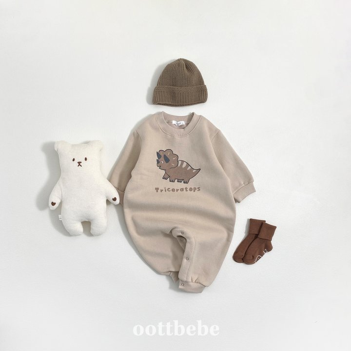 Oott Bebe - Korean Baby Fashion - #babyfever - Dino Jumpsuit - 4