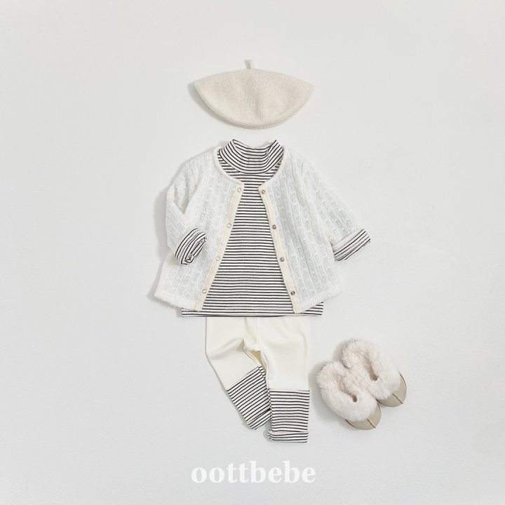 Oott Bebe - Korean Baby Fashion - #babygirlfashion - Hazelnut Cardigan - 3