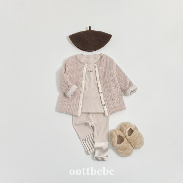 Oott Bebe - Korean Baby Fashion - #babygirlfashion - Hazelnut Cardigan - 4