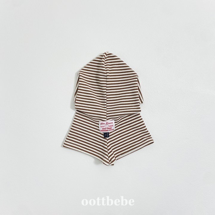 Oott Bebe - Korean Baby Fashion - #babylifestyle - Ribbed Fleece Balaclava - 3