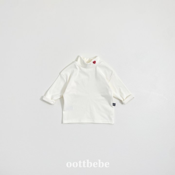 Oott Bebe - Korean Baby Fashion - #babyoninstagram - OT Heart Turtleneck Tee - 3