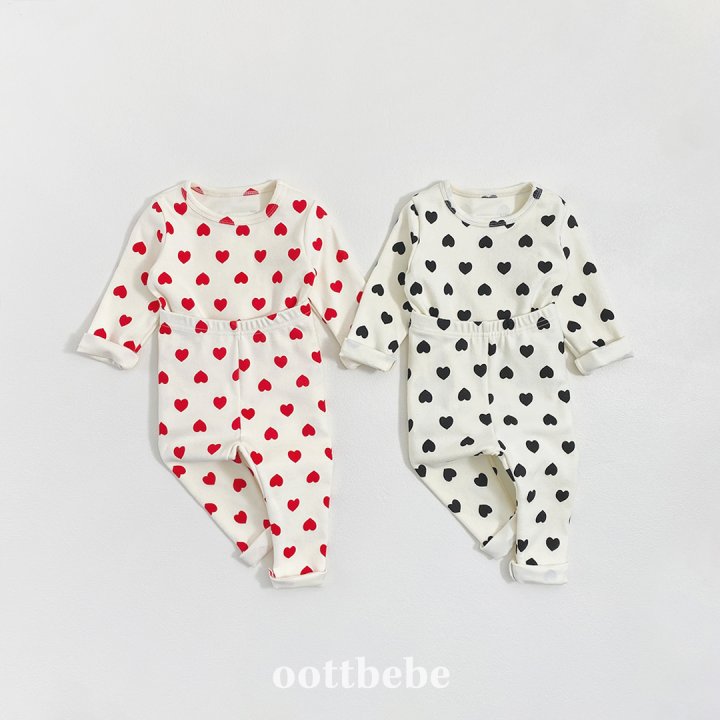 Oott Bebe - Korean Baby Fashion - #babyootd - Heart Easywear