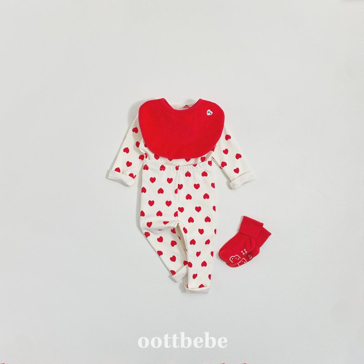 Oott Bebe - Korean Baby Fashion - #babyoutfit - Heart Easywear - 2