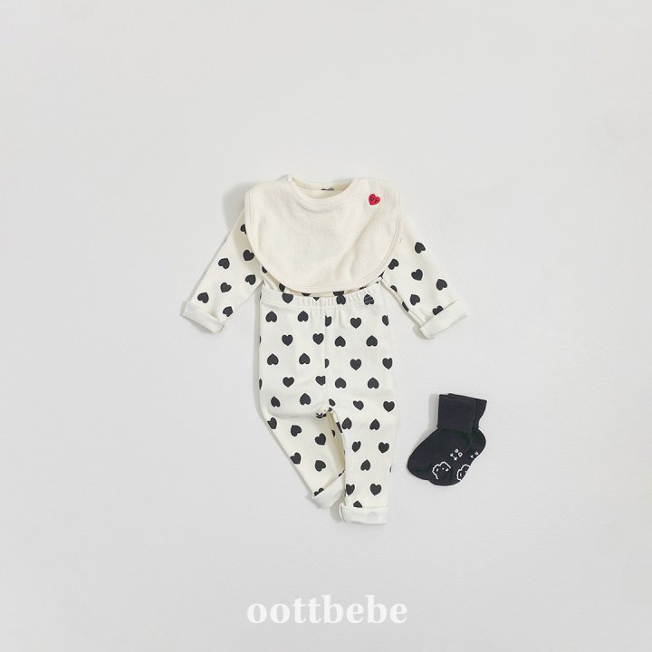 Oott Bebe - Korean Baby Fashion - #babyoutfit - Heart Easywear - 3